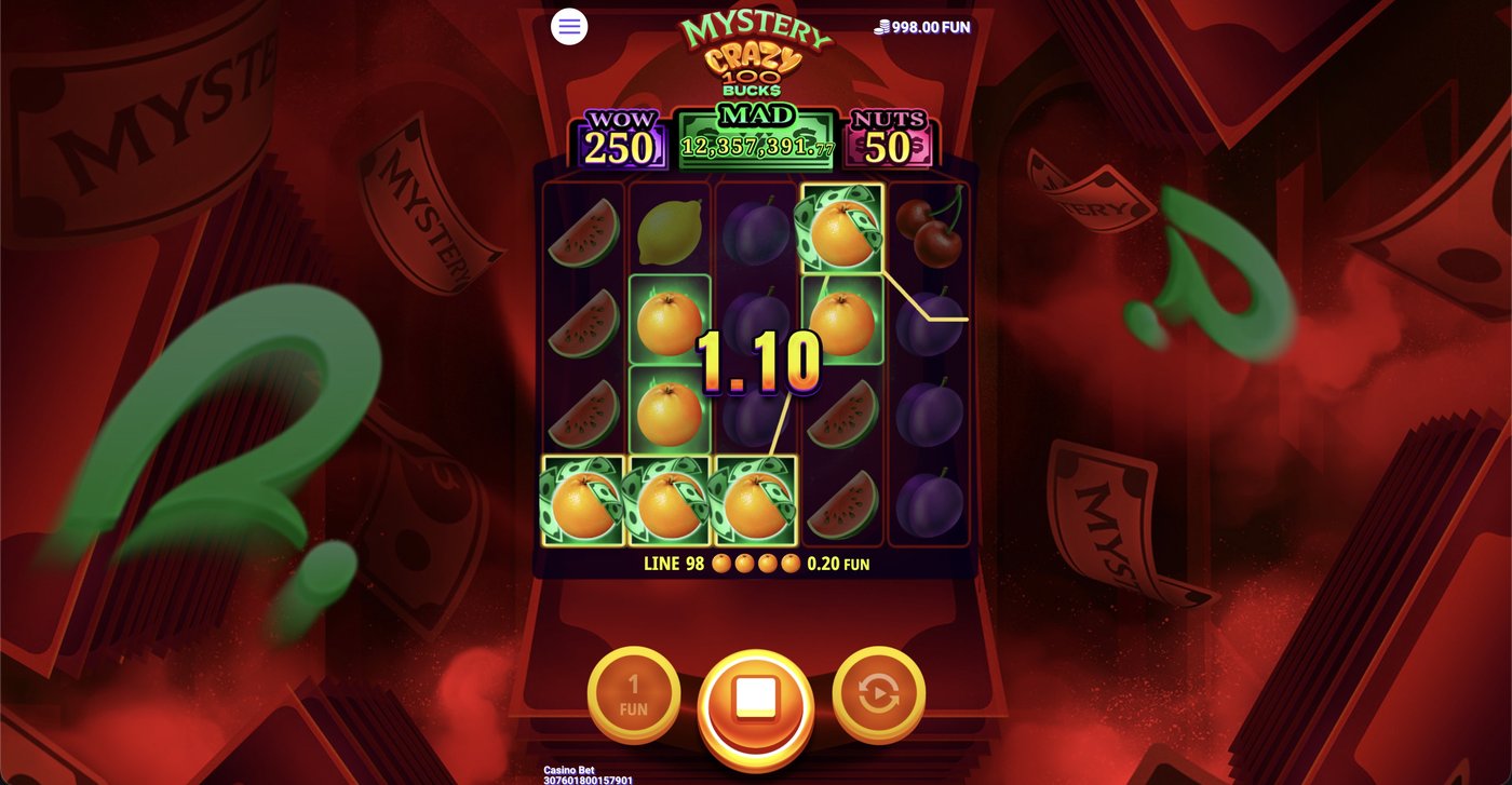 Mystery Crazy 100 Bucks: image of winning