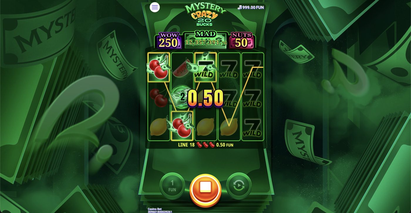 Mystery Crazy 20 Bucks: image of winning