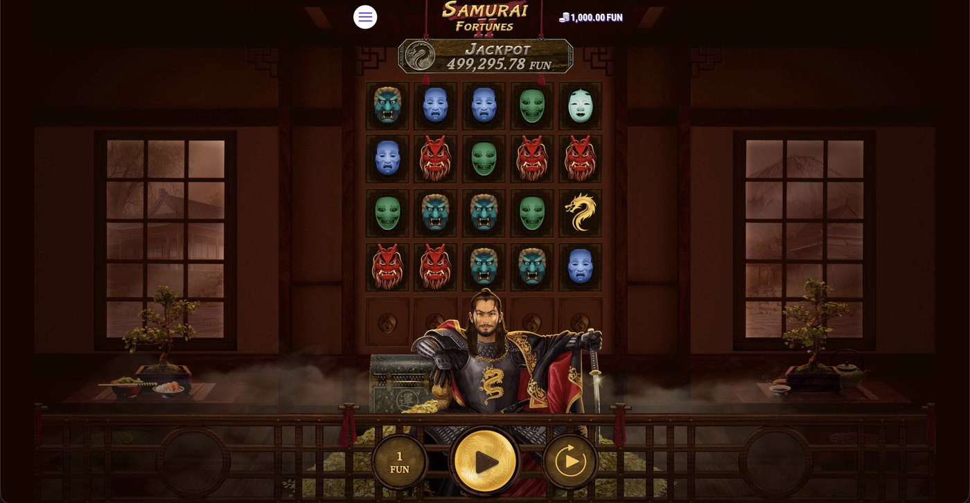 Samurai Fortunes II: image of main menu