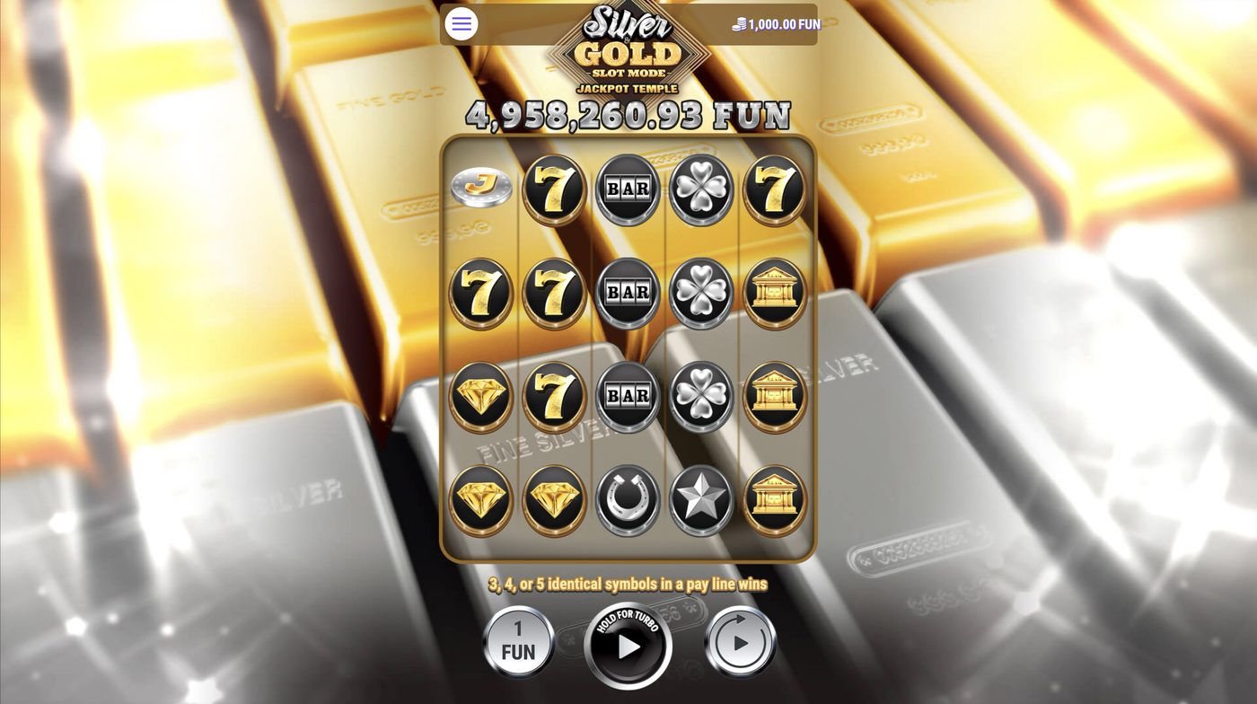 Silver & Gold: image of main menu