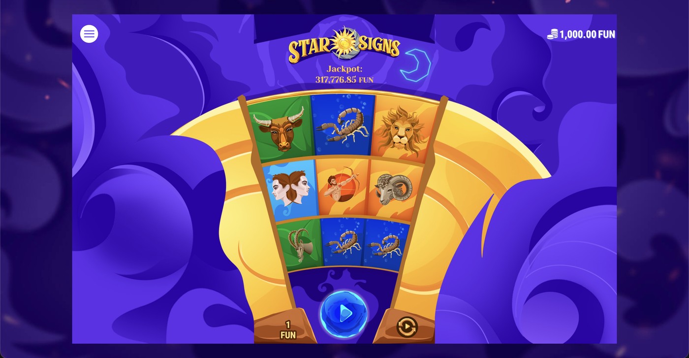 Star Signs: image of main menu