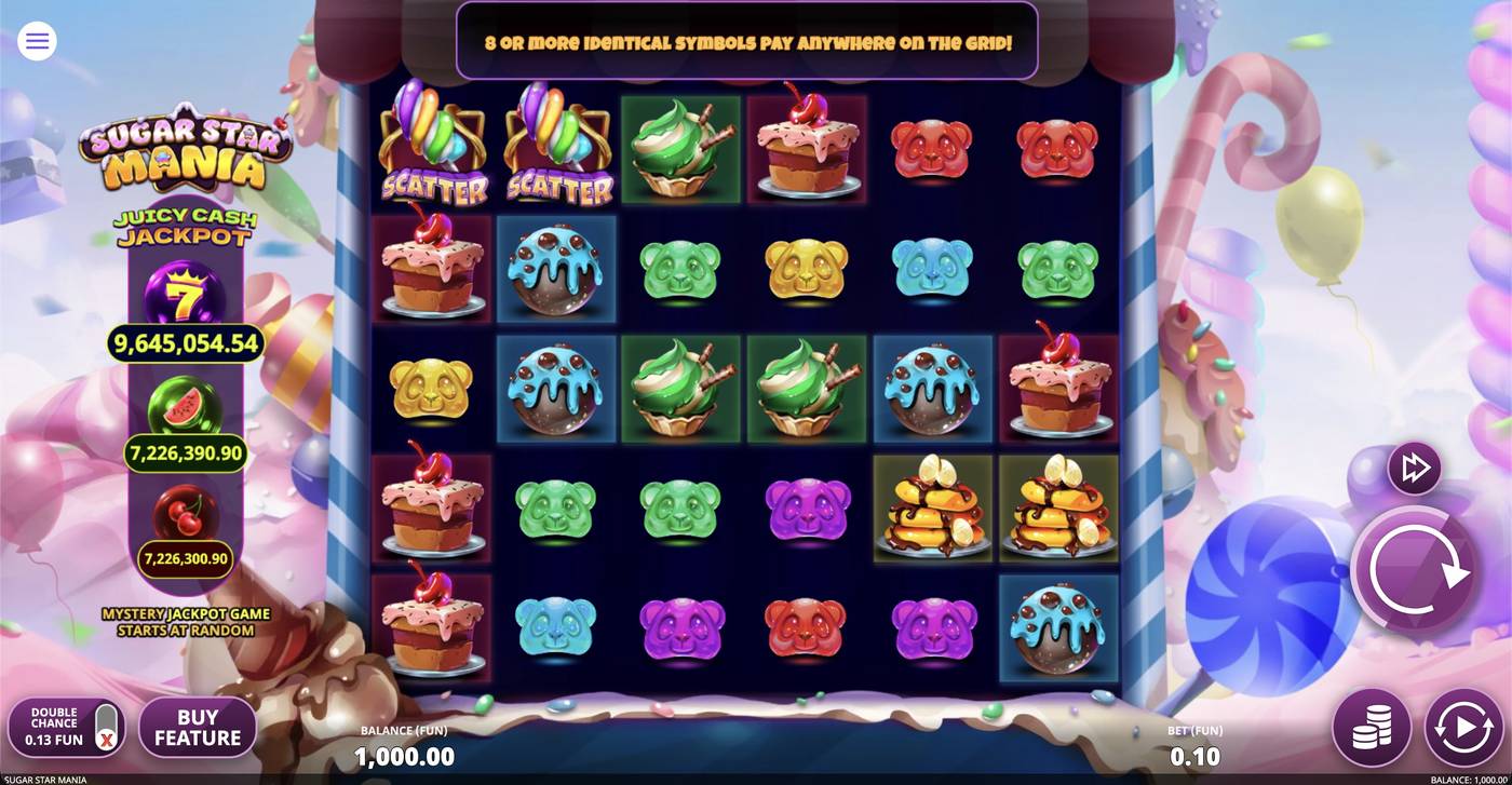 Sugar Star Mania: image of main menu