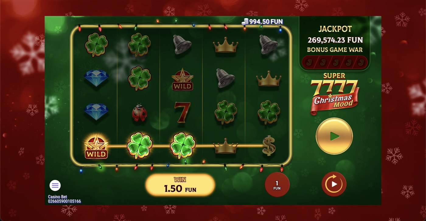 Super 7777 Christmas: image of winning