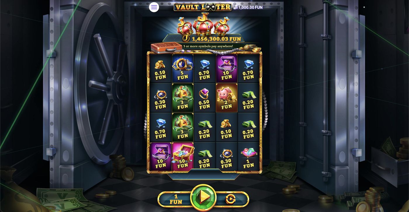 Vault Looter: image of main menu