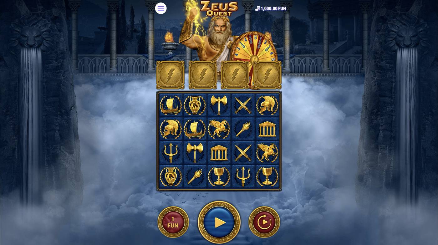 Zeus Quest: image of main menu