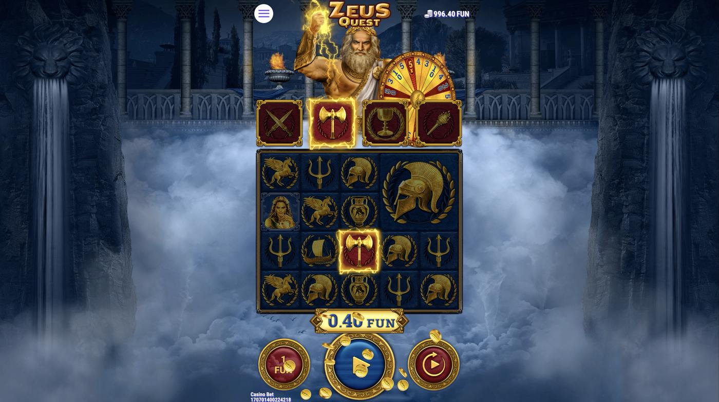 Zeus Quest: image of winning
