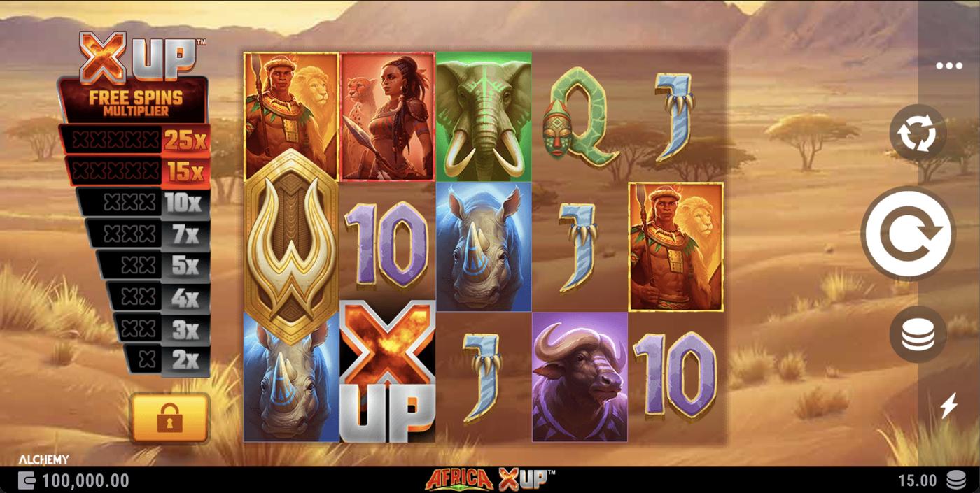 Africa X UP: image of main menu