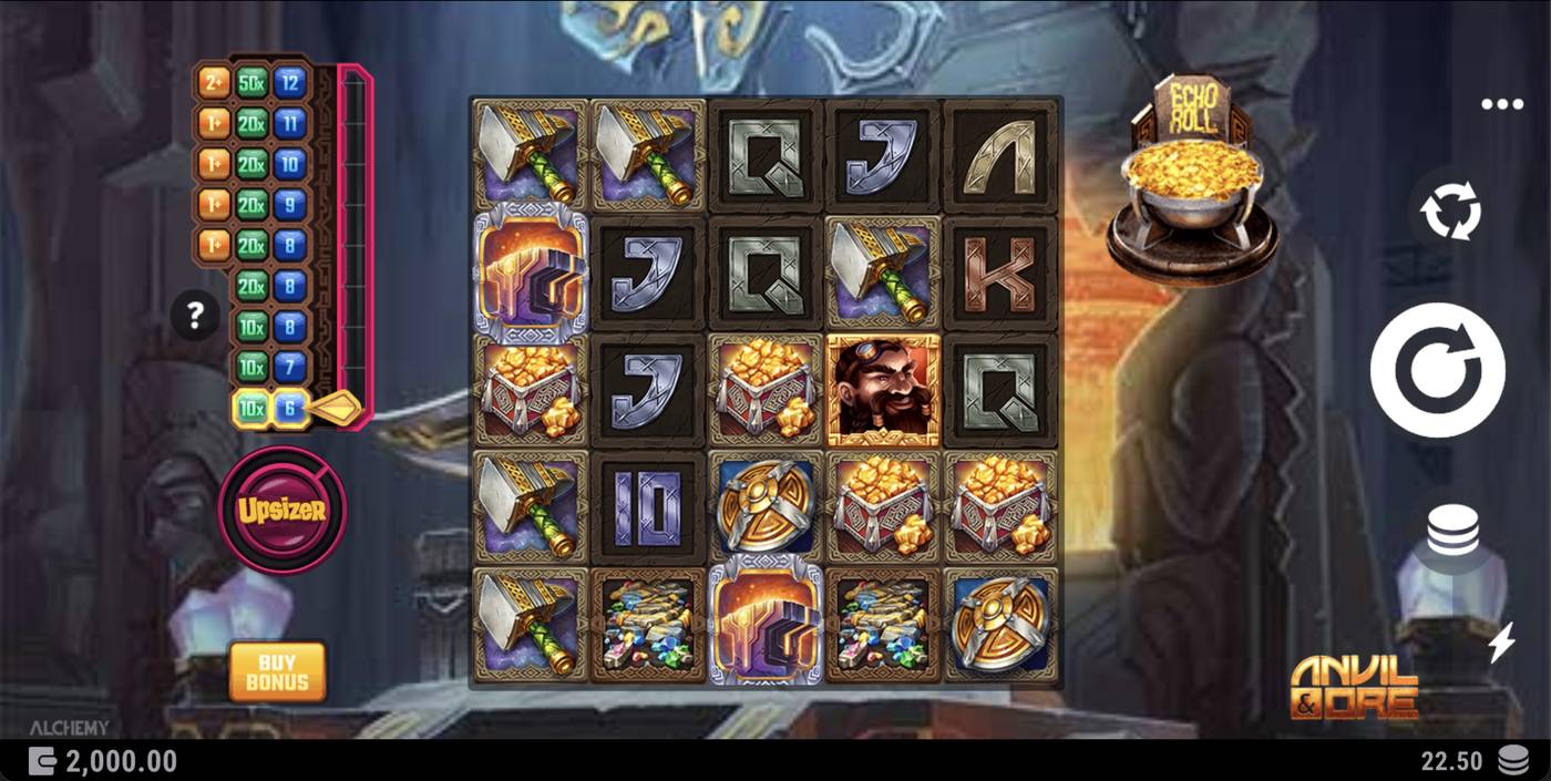 Anvil and Ore: image of main menu