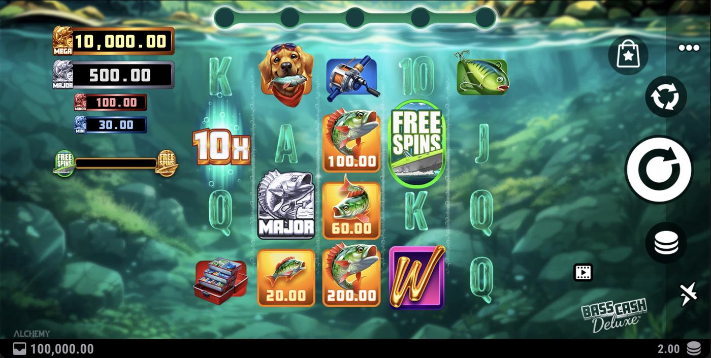 Bass Cash Deluxe: image of main menu