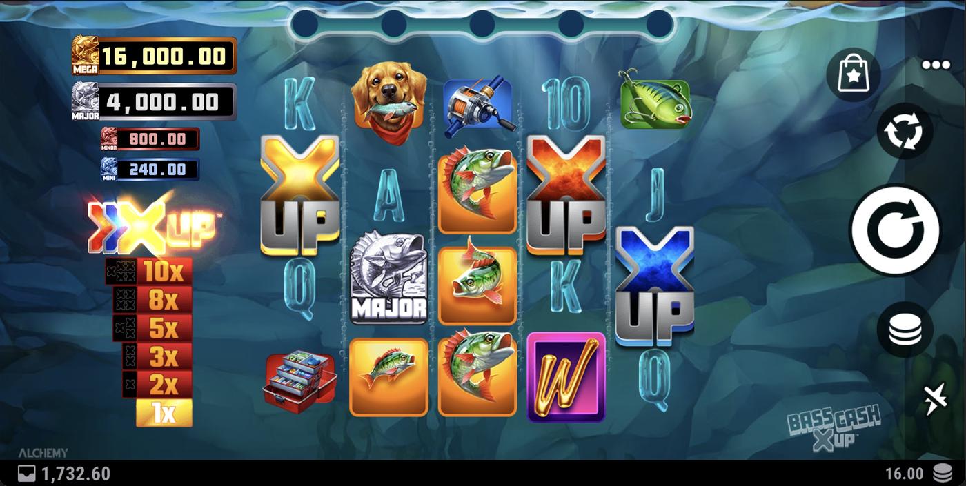 Bass Cash X UP: image of main menu
