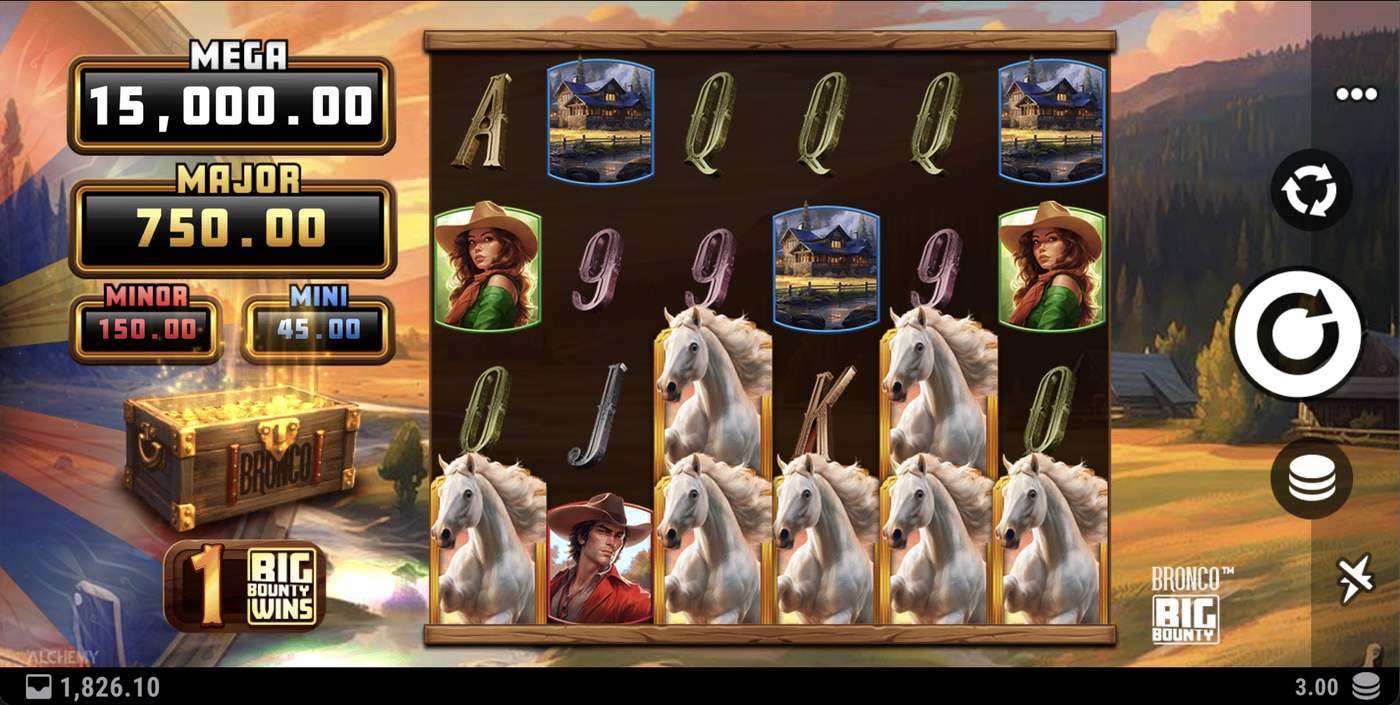 Bronco Big Bounty: image of main menu