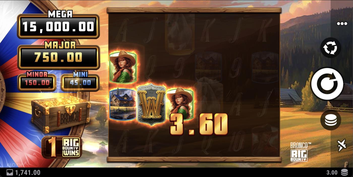 Bronco Big Bounty: image of winning