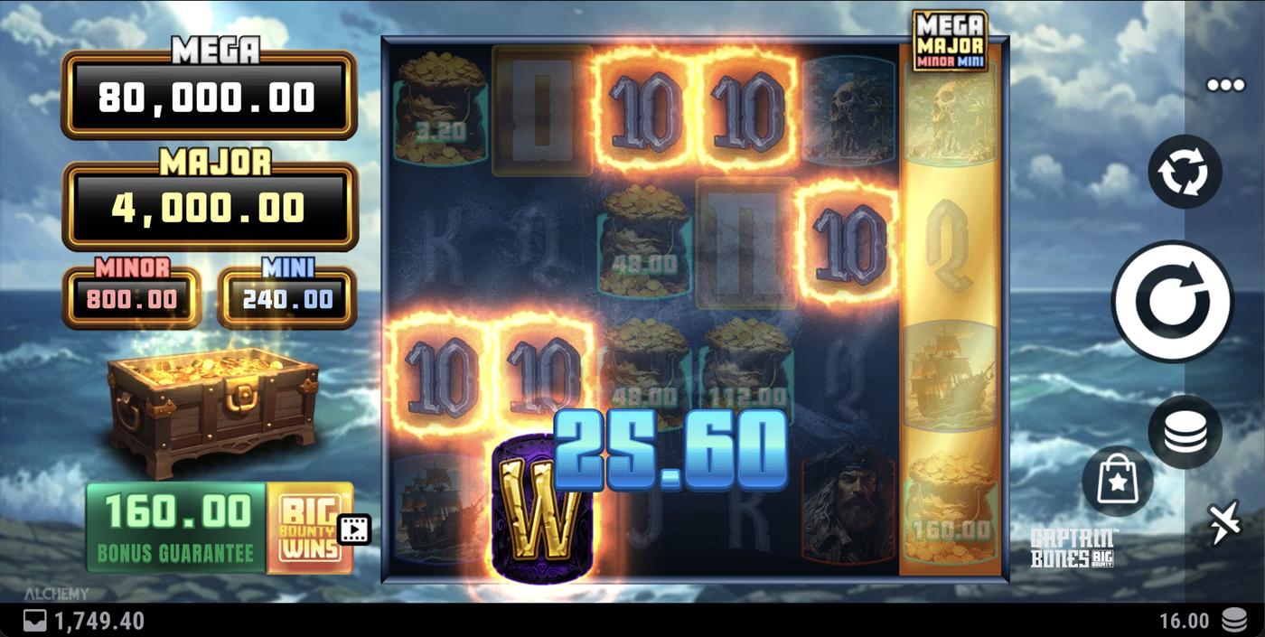 Captain Bones Big Bounty: image of winning