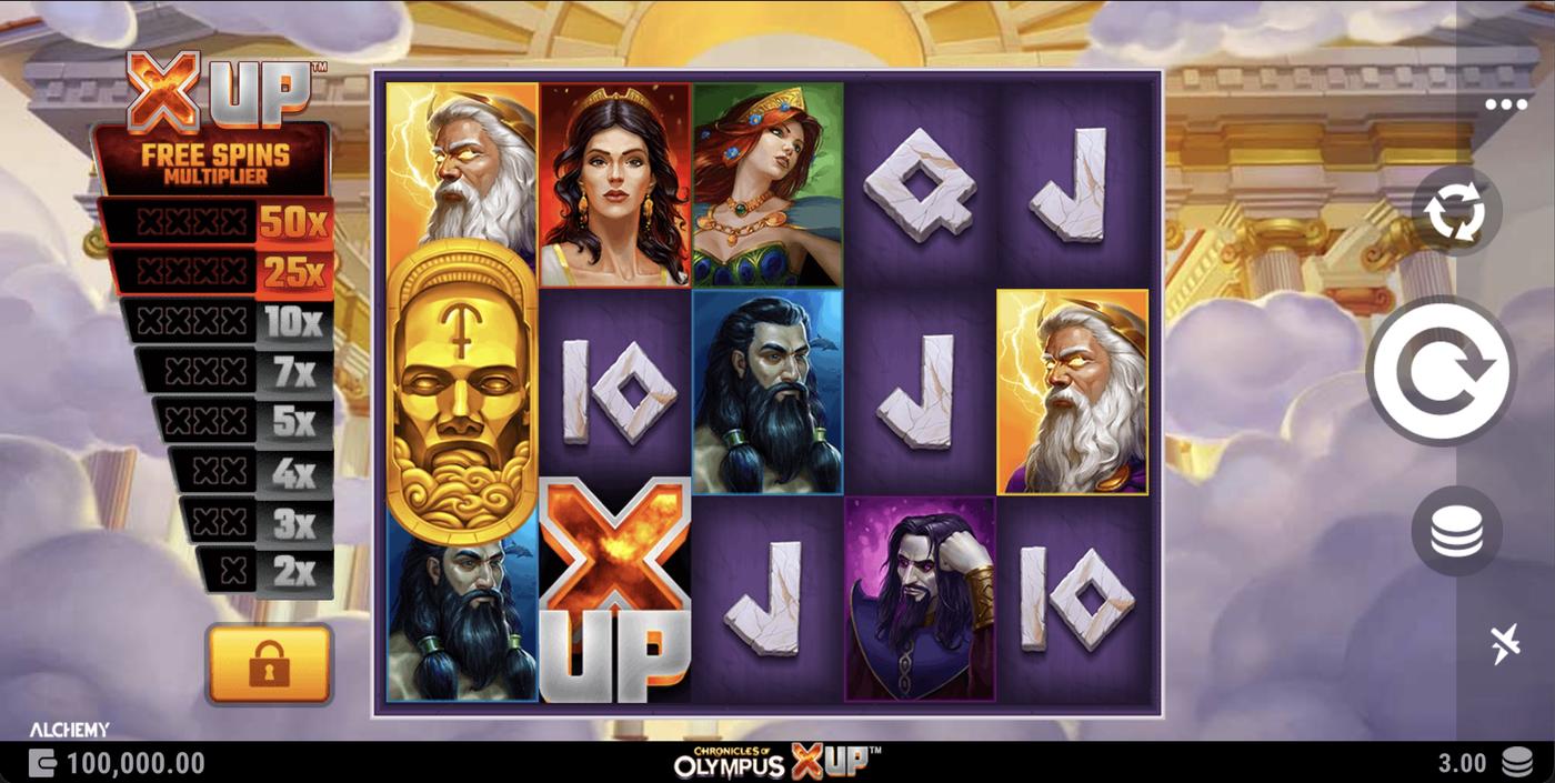 Chronicles of Olympus X UP: image of main menu