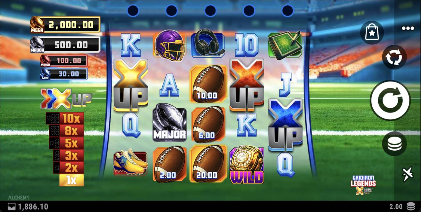 Gridiron Legends X UP: image of main menu