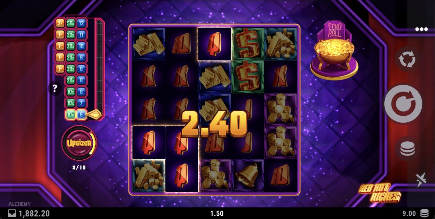 Red Hot Riches: image of winning