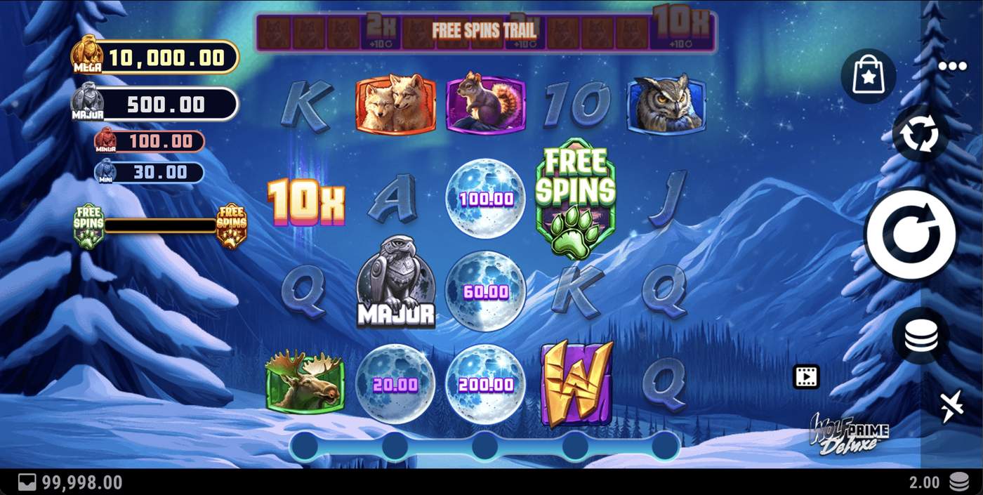 Wolf Prime Deluxe: image of main menu