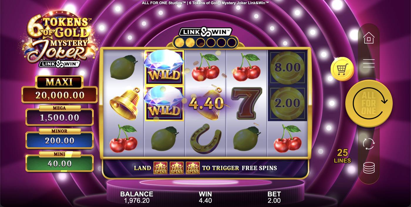 6 Tokens of Gold: Mystery Joker Link & Win: image of winning