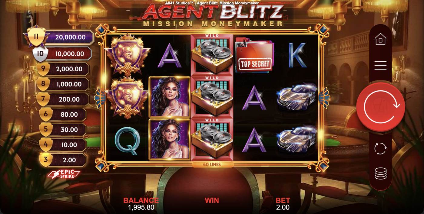 Agent Blitz: Mission Moneymaker: image of main menu