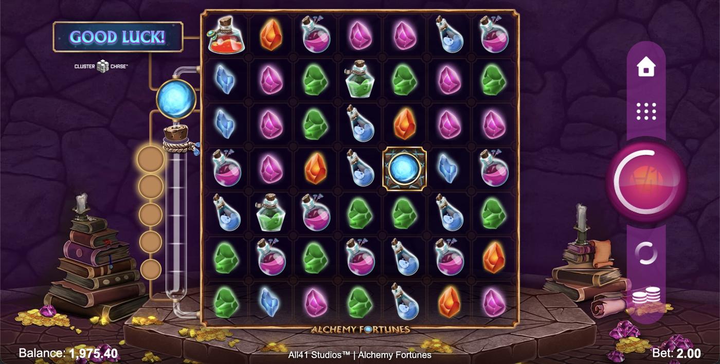 Alchemy Fortunes: image of main menu