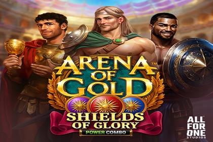 Arena of Gold: Shields of Glory Power Combo Online Slot Logo