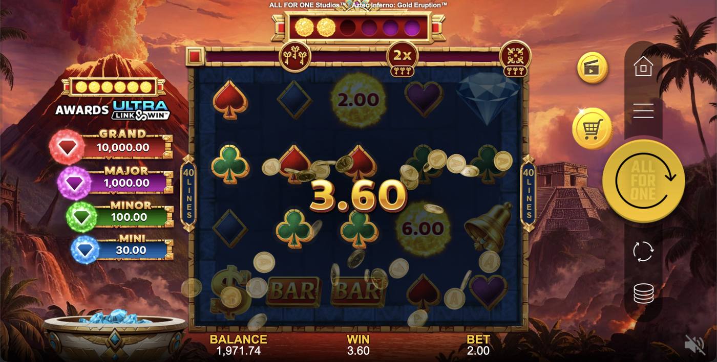 Aztec Inferno: Gold Eruption: image of winning