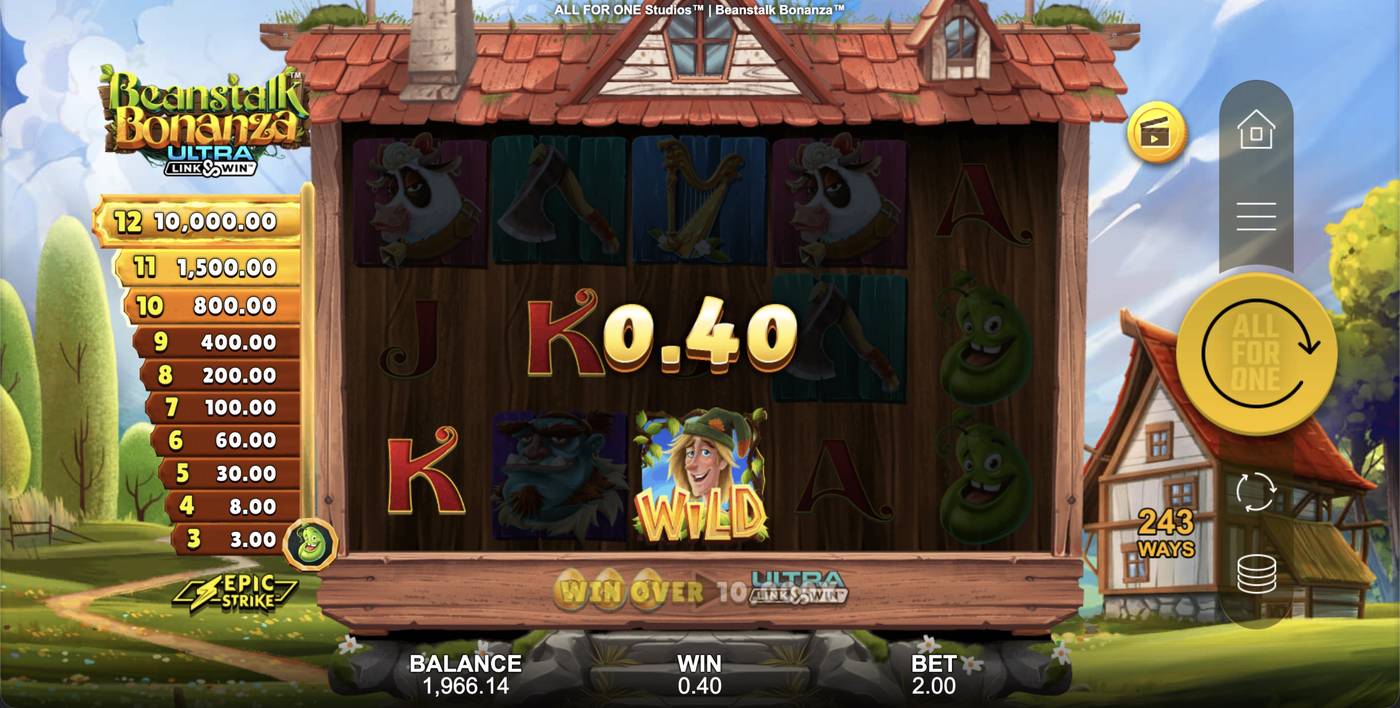 Beanstalk Bonanza: image of winning