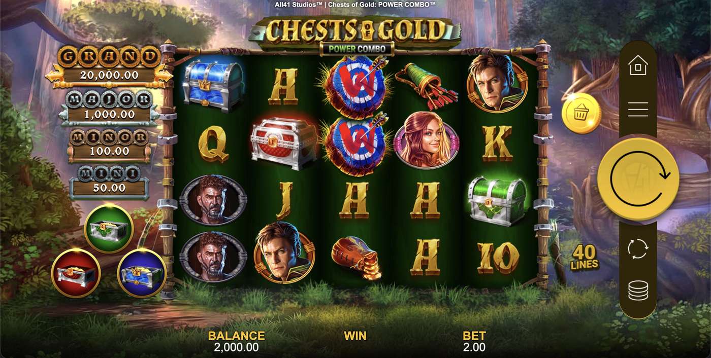 Chests of Gold Power Combo: image of main menu