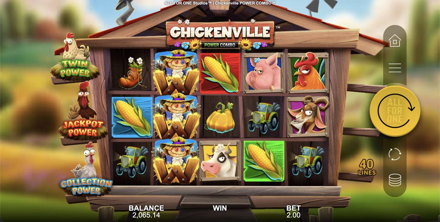 Chickenville Power Combo: image of main menu