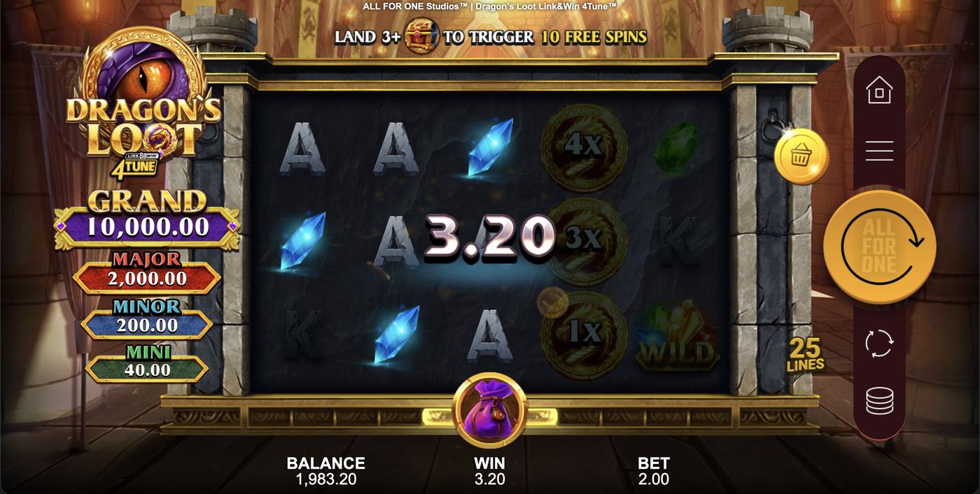 Dragon's Loot Link&Win 4Tune: image of winning