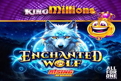 Enchanted Wolf Rising Rewards King Millions Online Slot Logo
