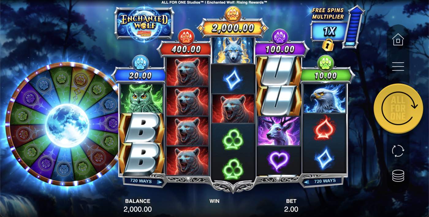 Enchanted Wolf: Rising Rewards: image of main menu