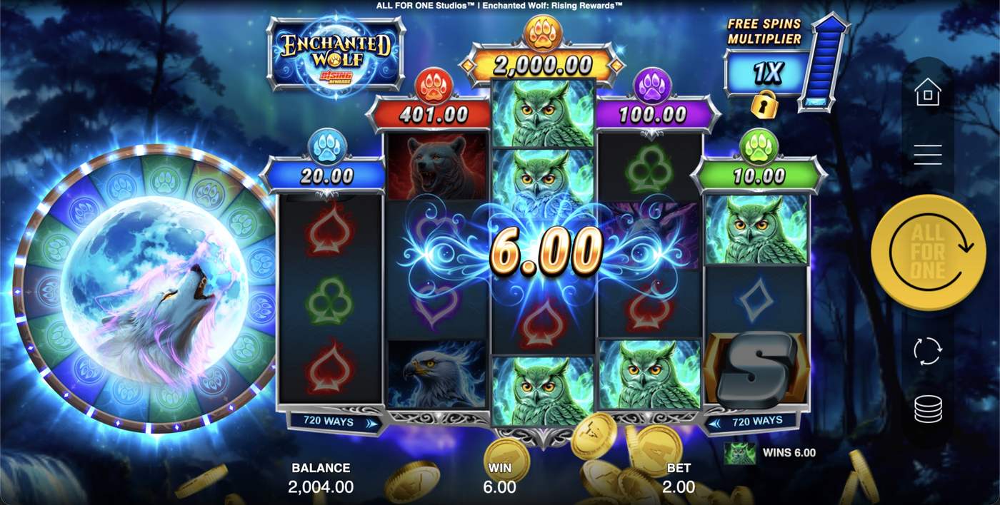 Enchanted Wolf: Rising Rewards: image of winning