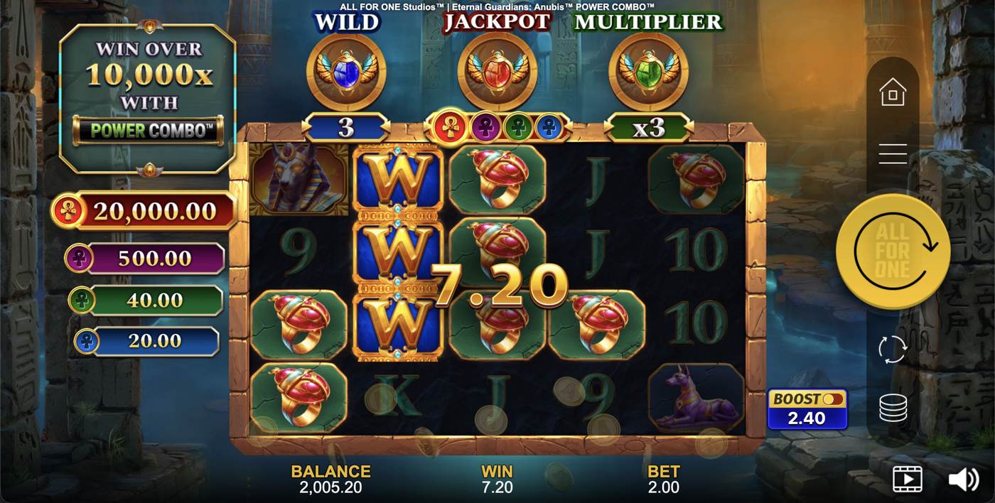 Eternal Guardians Anubis Power Combo: image of winning