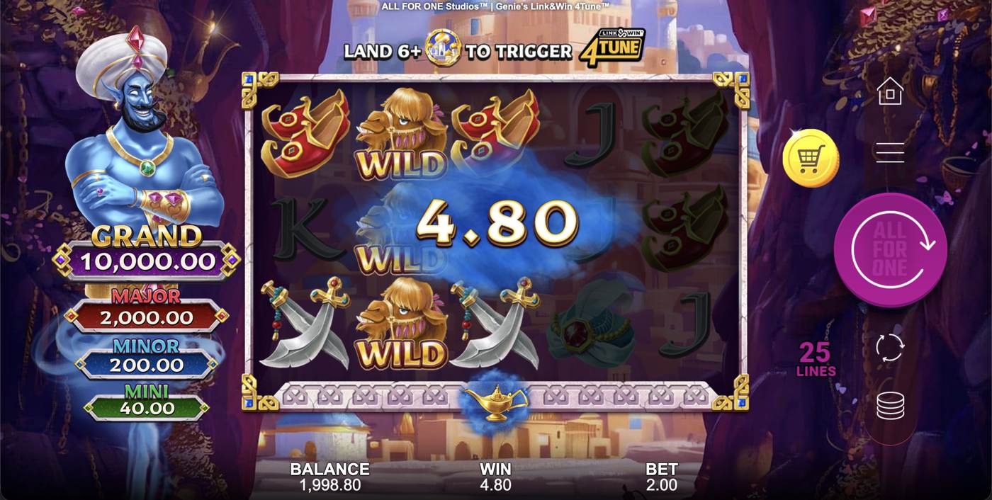Genie's Link&Win 4Tune: image of winning