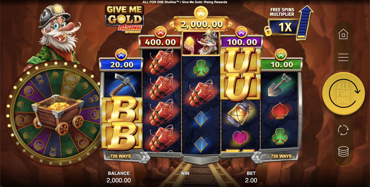 Give Me Gold: Rising Rewards: image of main menu