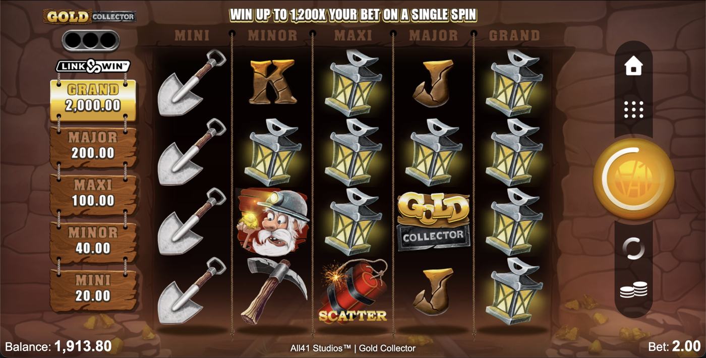 Gold Collector: image of main menu