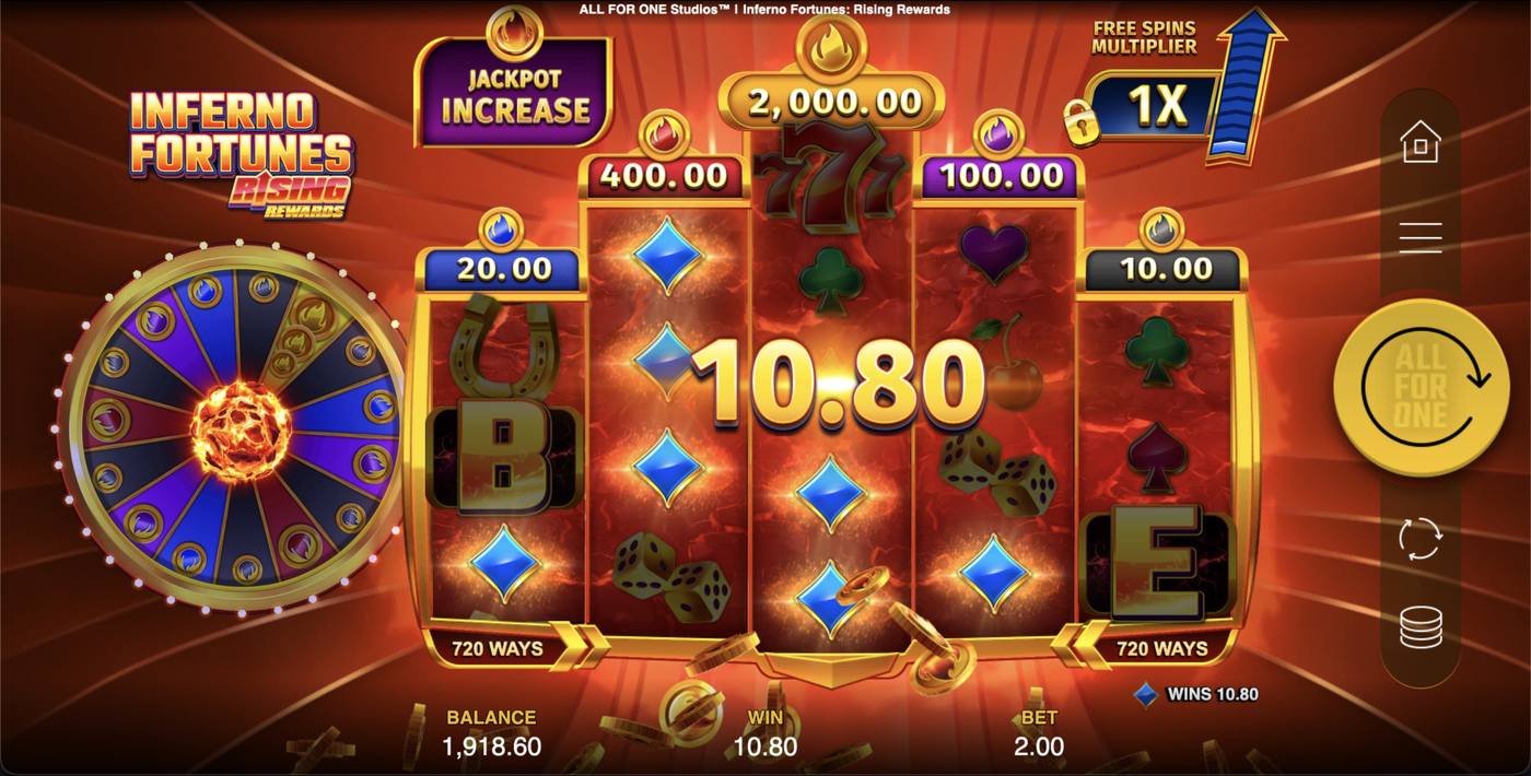 Inferno Fortunes: Rising Rewards: image of winning