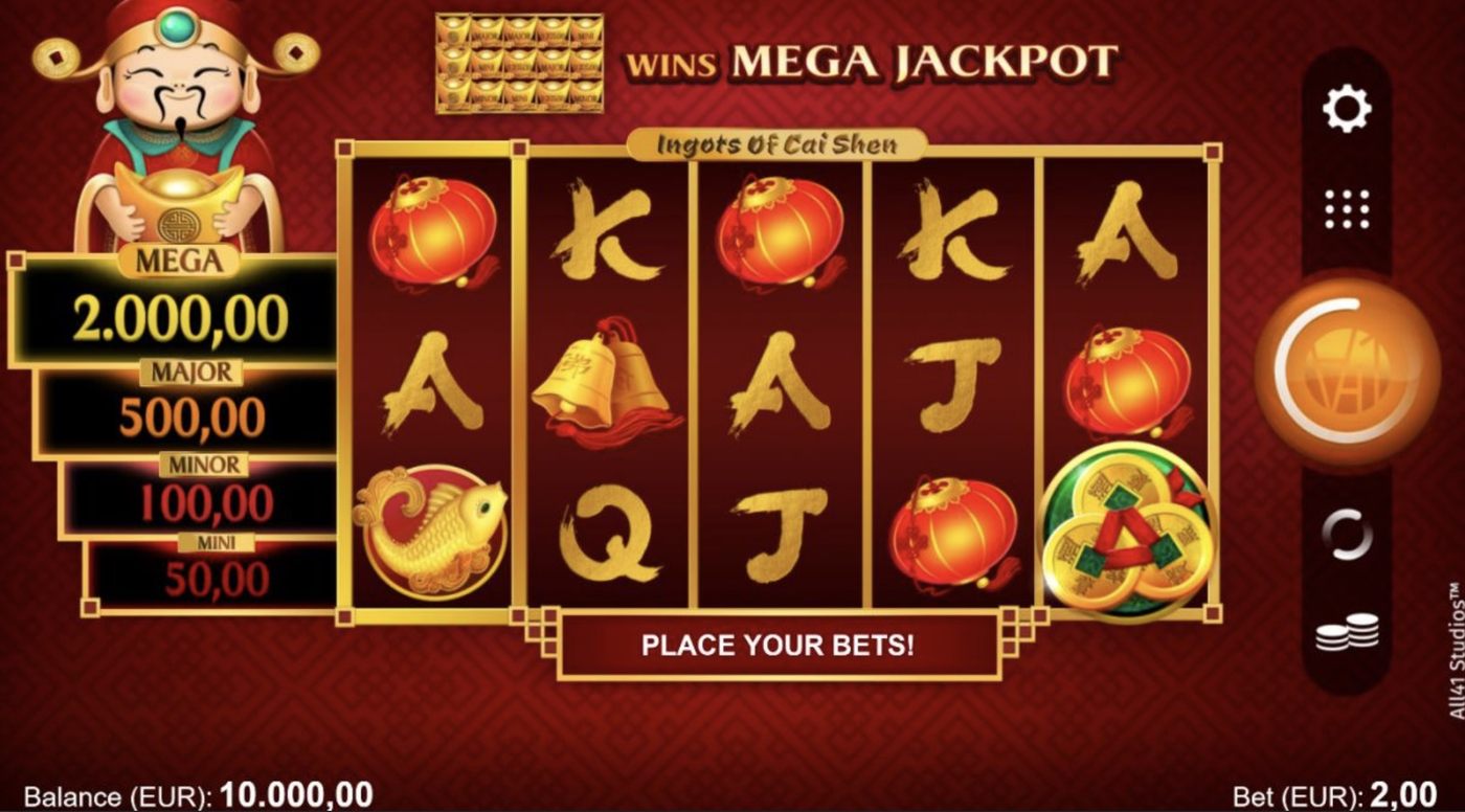 Ingots of Cai Shen: image of main menu