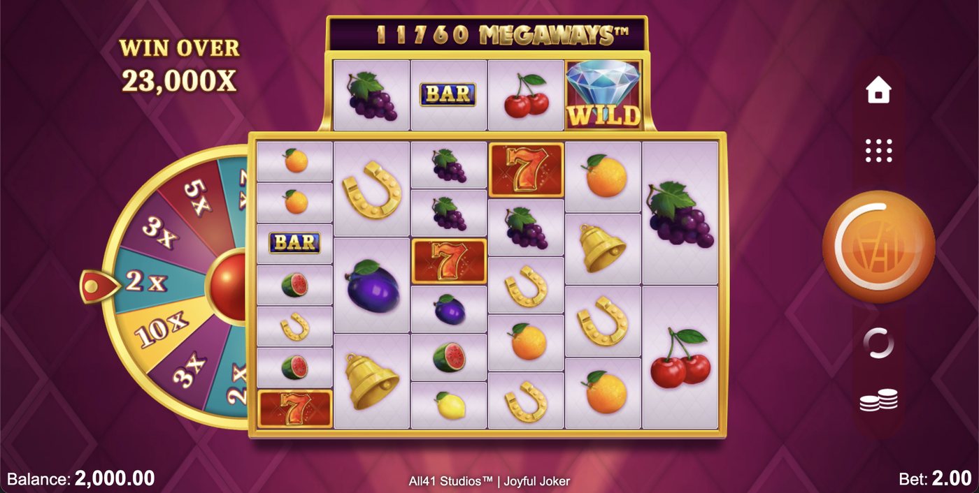 Joyful Joker Megaways: image of main menu