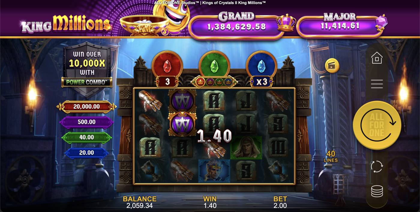 Kings of Crystals 2: King Millions: image of winning