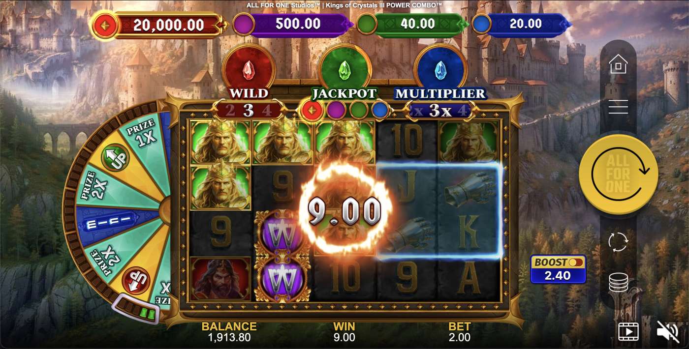 Kings of Crystals 3 Power Combo: image of winning