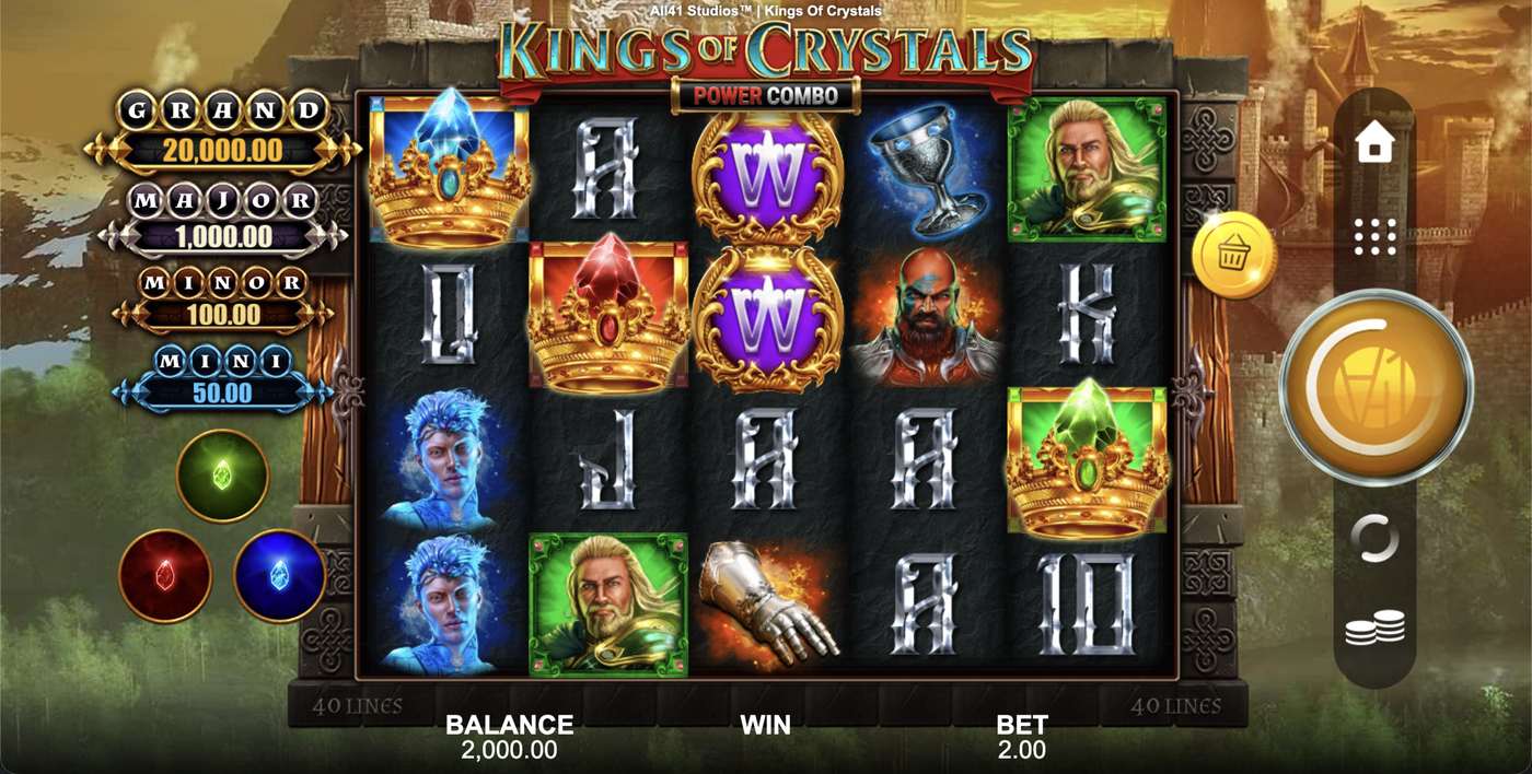 Kings of Crystals: image of main menu