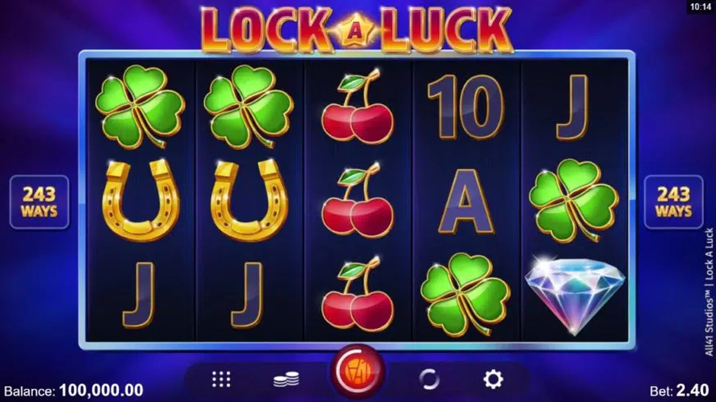 Lock A Luck: image of main menu