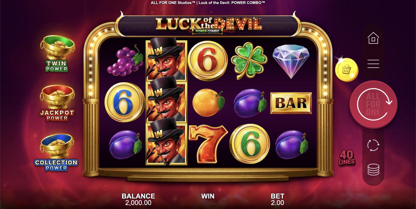 Luck of the Devil: Power Combo: image of main menu