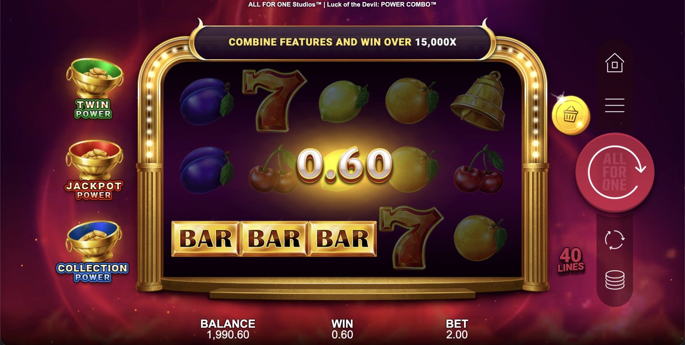 Luck of the Devil: Power Combo: image of winning