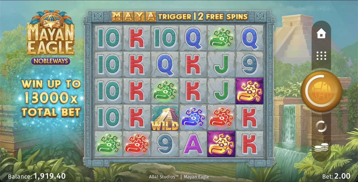 Mayan Eagle: image of main menu