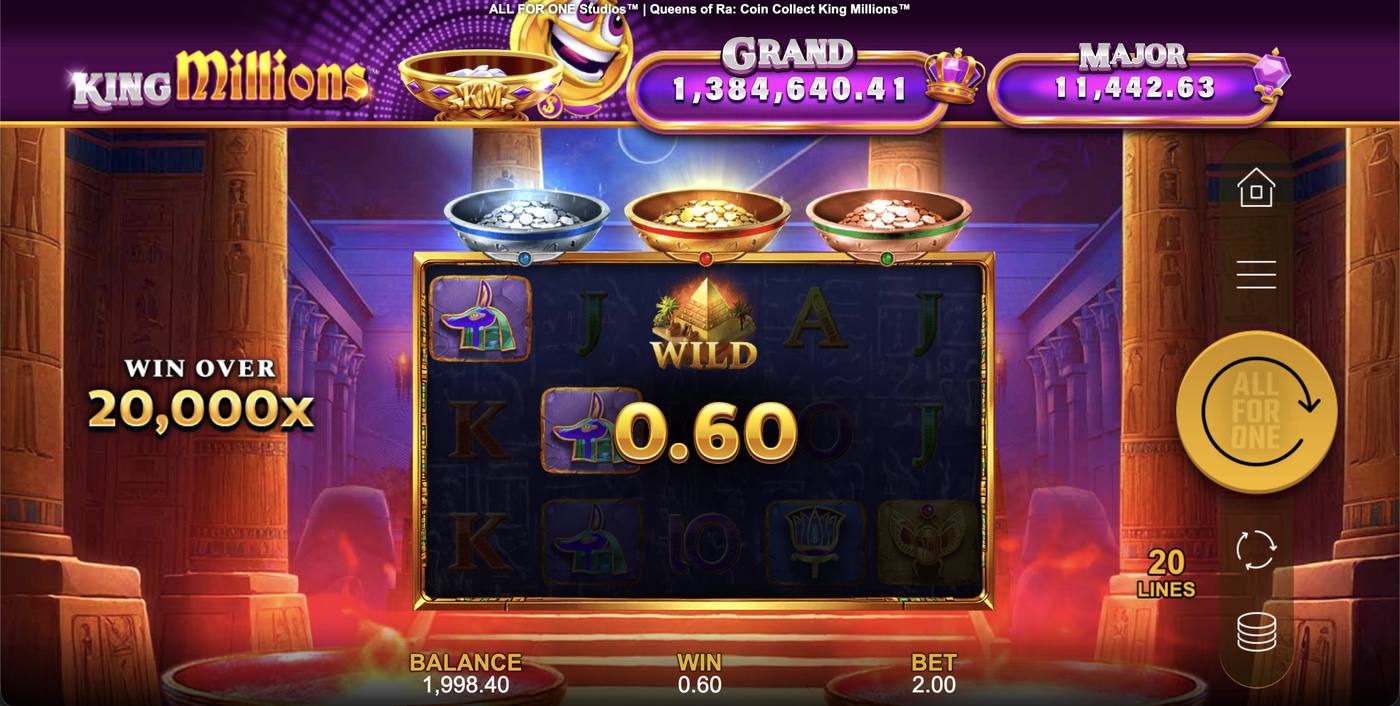Queens of Ra Coin Collect King Millions: image of winning