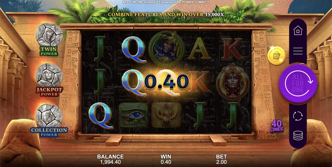 Queens of Ra Power Combo: image of winning