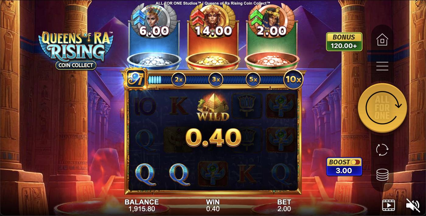 Queens of Ra Rising: Coin Collect: image of winning